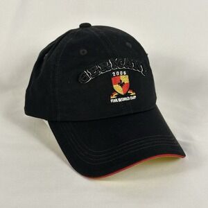 2006 FIFA World Cup Germany Hat Black Strapback Adjustable Soccer Cap Rhinox